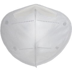 a white face mask with holes