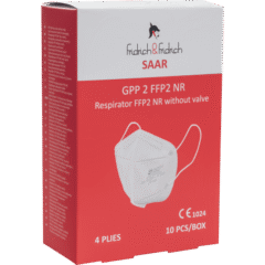 a box of white face mask