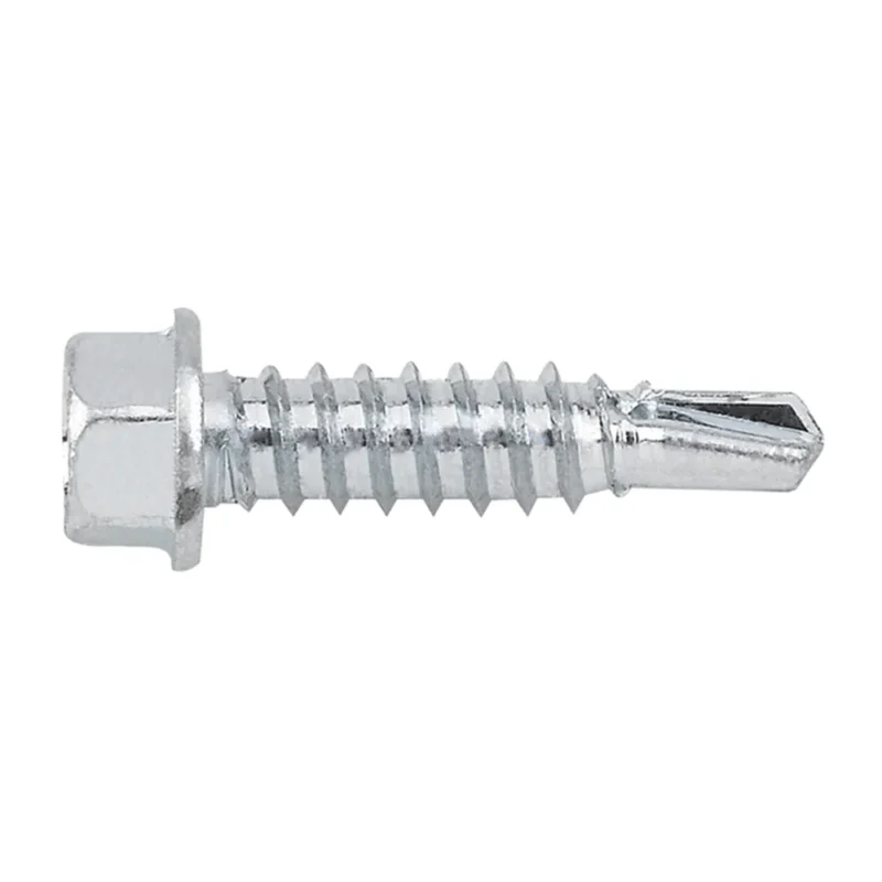 Boorschroef metaal Kleine Hex 8 Smalle boorpunt 3 DIN7504-K RE verzinkt EN ISO 3822-1 6,3X063,0 1 a close up of a screw