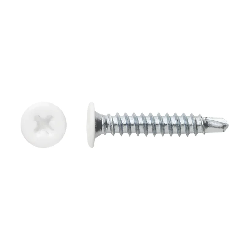 Zelfborende schroef Kleine witte kop 4,2X23-BL (100ST) 1 a screw and a white screw