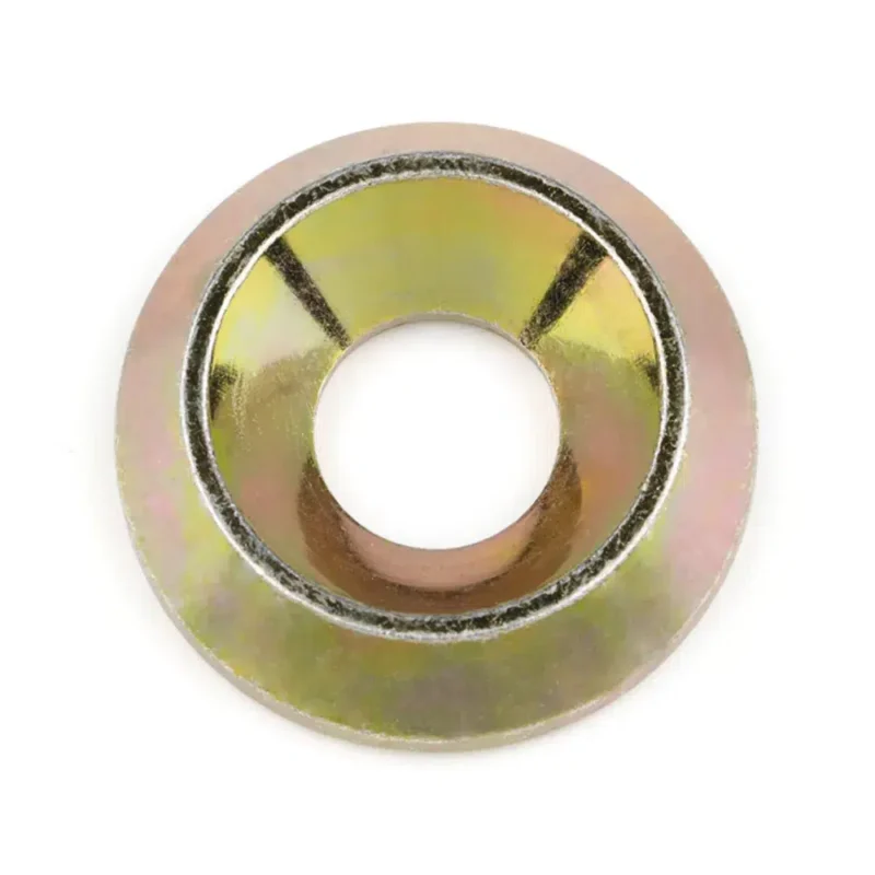 TEX-AB Conische ring voor spaanplaatschroef geel verzinkt EN ISO 3822-1 diameter 6mm 1 Conische ring spaanplaatschroef geel geanodiseerd