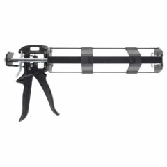 a black gun with black handles