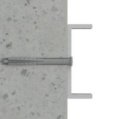 a metal screw in a wall