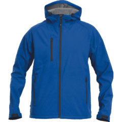 a blue jacket with a black background