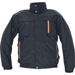 ZIJL Pilot Waterdichte winterjas met gratis muts! 5 a black jacket with orange zippers