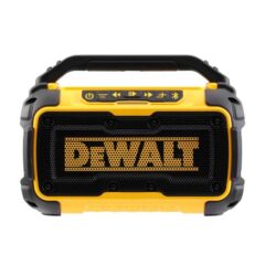 a yellow and black portable speaker