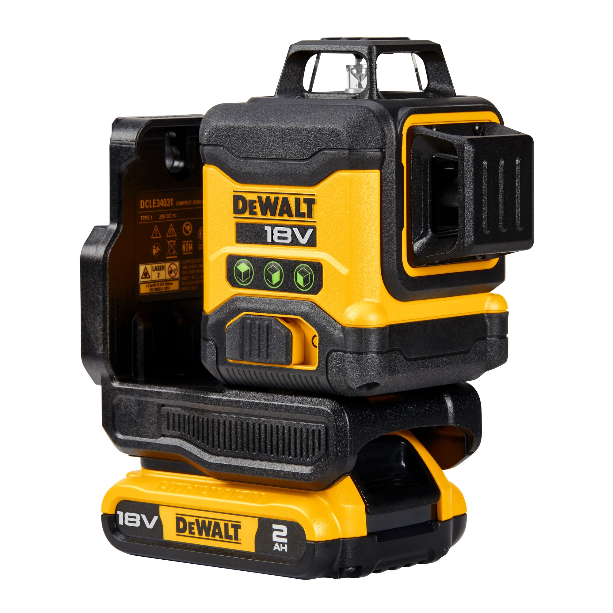 DEWALT 18V 3x360 Compact Laser - groen 3 DEWALT 18V 3x360 Compact Laser - groen - Afbeelding 3