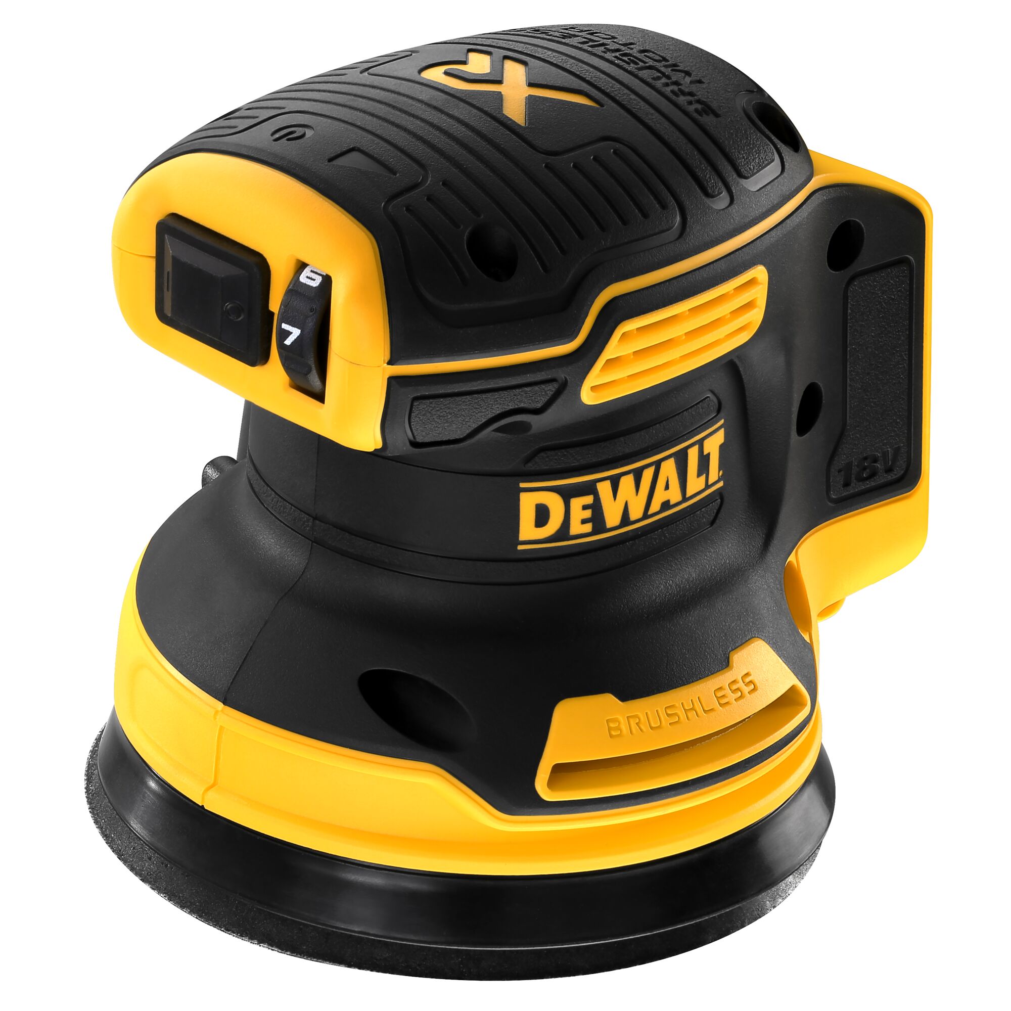 DEWALT Borstelloze Excentrische schuurmachine 18V XR 125mm (zonder accu en lader) 1 DEWALT Borstelloze Excentrische schuurmachine 18V XR 125mm (zonder accu en lader)