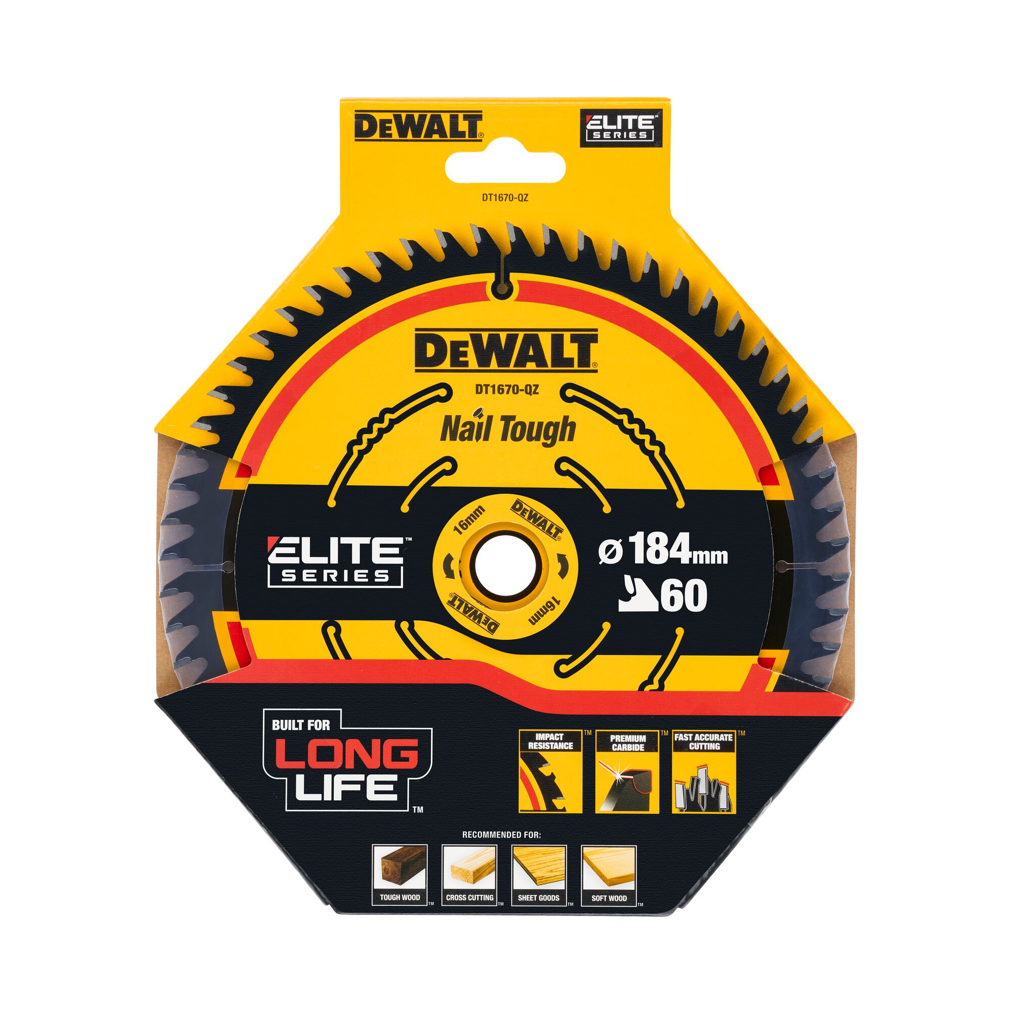 CZB Elite 184x16x60t, wisseltand, positief 7°, kerf 1,65mm 3 CZB Elite 184x16x60t, wisseltand, positief 7°, kerf 1,65mm - Afbeelding 3