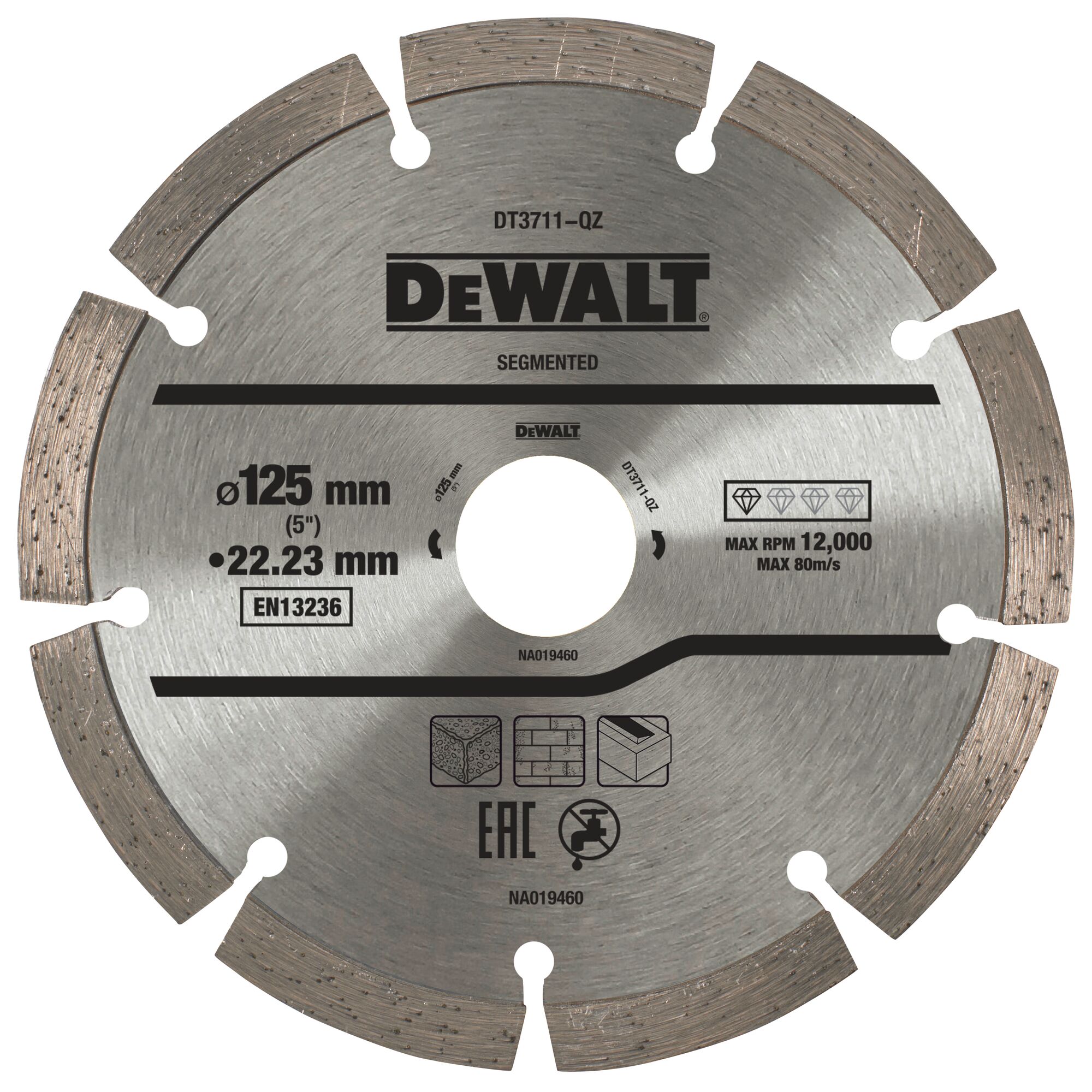 Diamantblad, gesegmenteerd, Ø125mm, universeel 1 Diamantblad, gesegmenteerd, Ø125mm, universeel