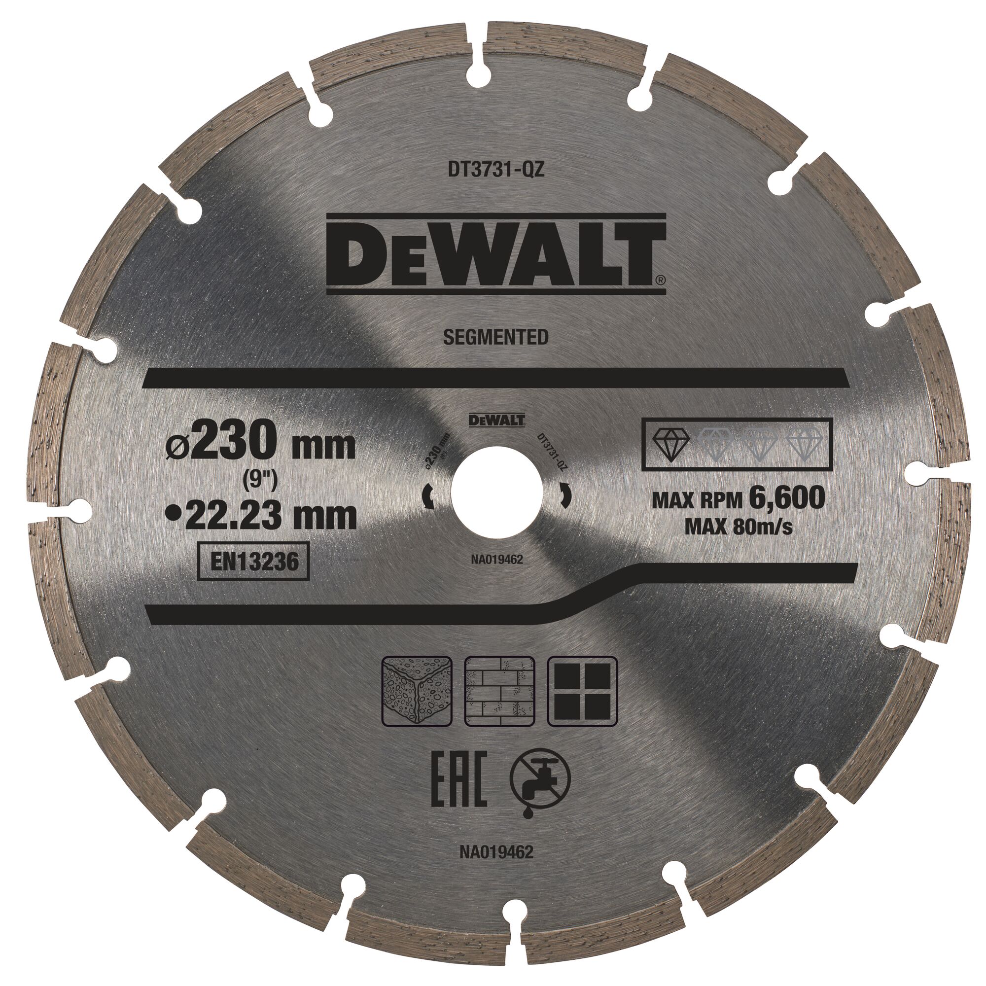 Diamantblad, gesegmenteerd, Ø230mm, universeel 1 Diamantblad, gesegmenteerd, Ø230mm, universeel
