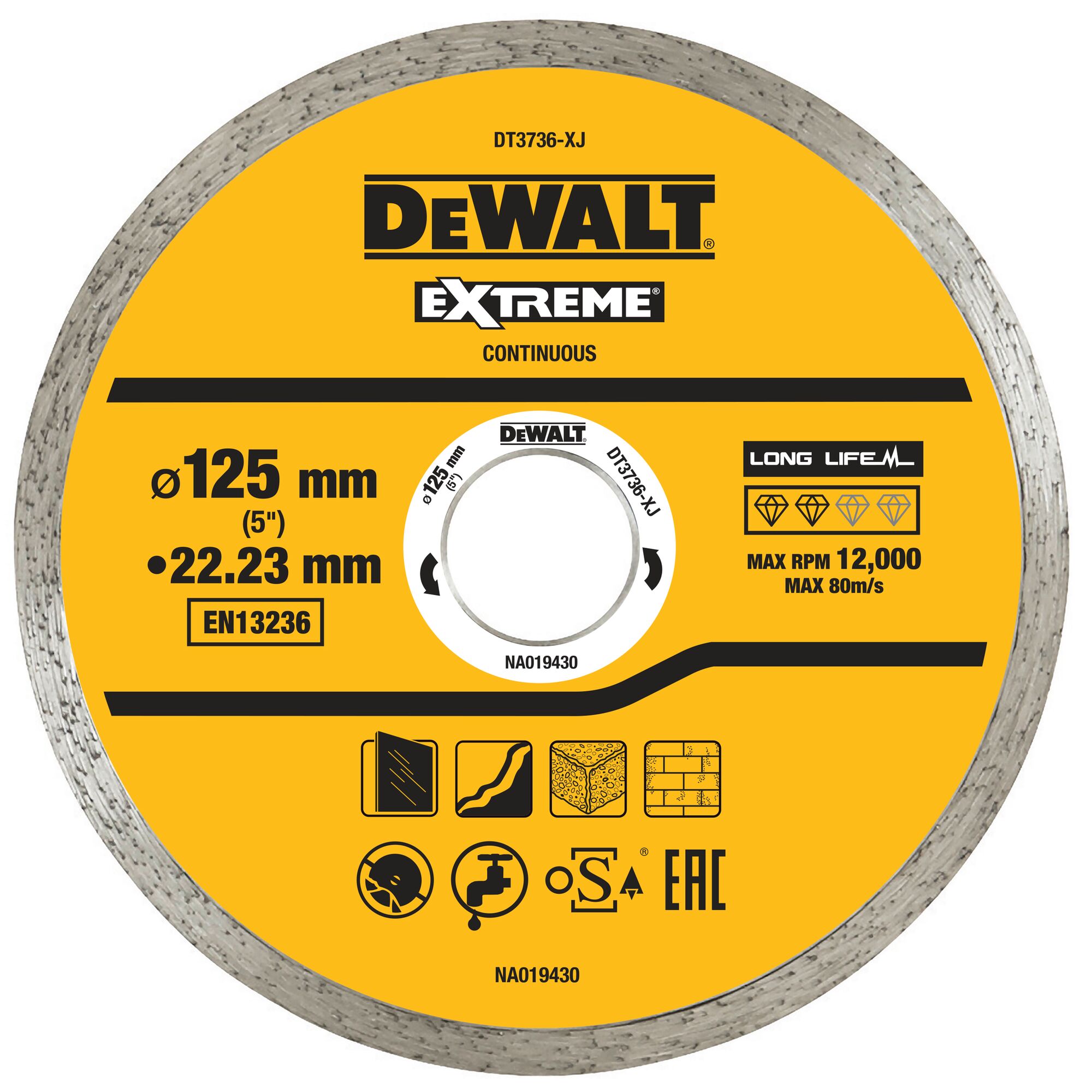 Diamantblad, gesinterd, voor tegels, Ø125mm 1 Diamantblad, gesinterd, voor tegels, Ø125mm