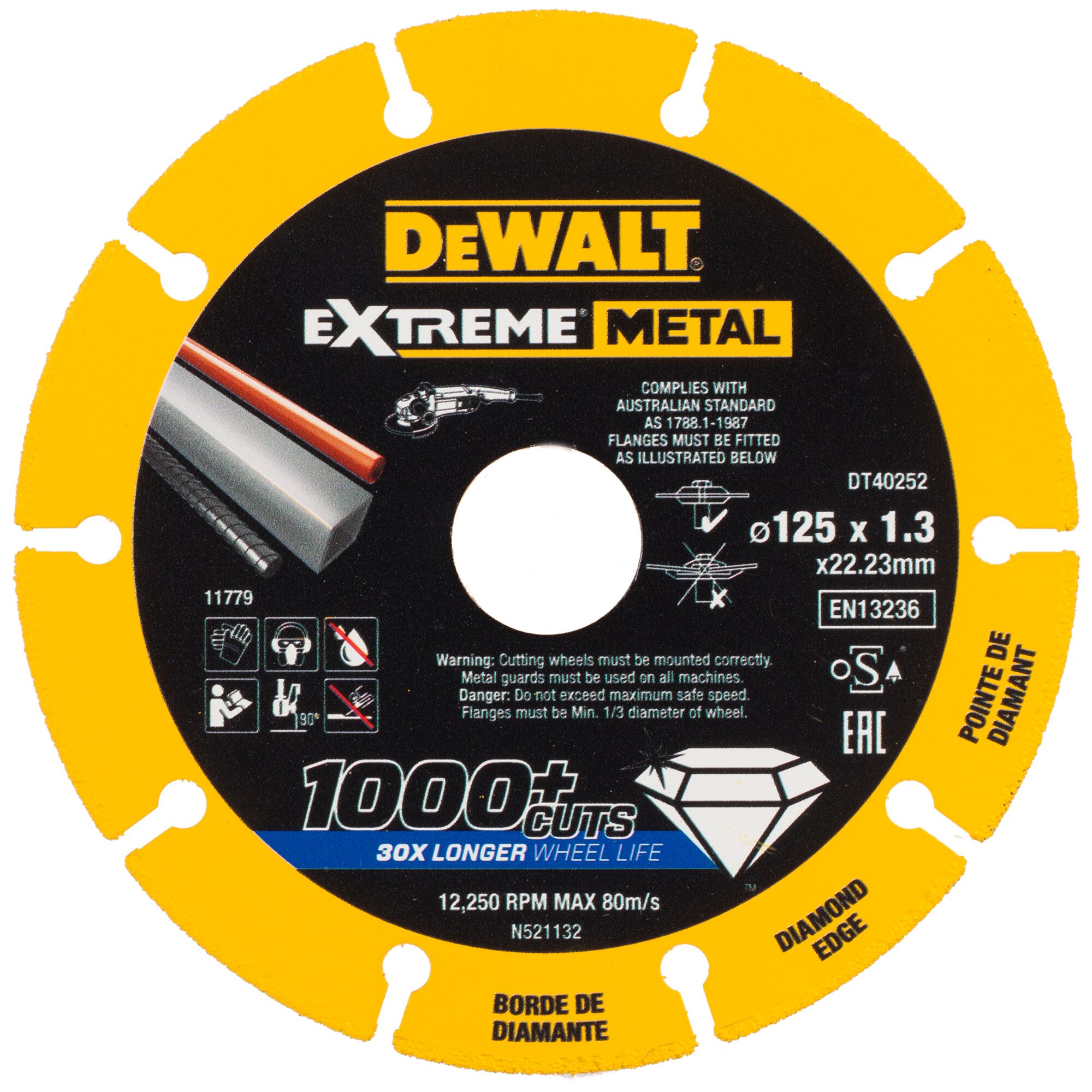 EXTREME METAL doorslijpschijf metaal 125x22.23x1.3mm 1 EXTREME METAL doorslijpschijf metaal 125x22.23x1.3mm