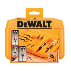 Tough Case, 10-delig, Flip drive met snelkoppeling, voorboren maten Ø6,8,10,12 met verzinkboor, 3 x Pz2 en 2 x Ph2 schroefbits 19 Ecomm Large DT7612 P1