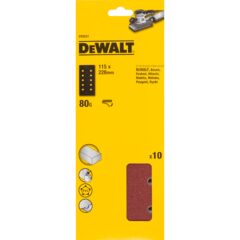 Schuurpapier 1/2, 115x228mm, velcro, 10 gaten, K80 - Afbeelding 2