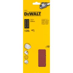 Schuurpapier 1/2, 115x228mm, velcro, 10 gaten, K120 - Afbeelding 2