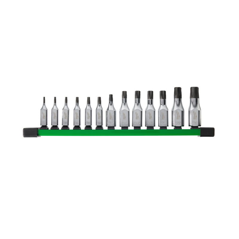 Milwaukee 1/4" en 3/8" aandrijving Torx bit dopsleutelset (13-delig) 1 Milwaukee 1/4" en 3/8" aandrijving Torx bit dopsleutelset (13-delig)