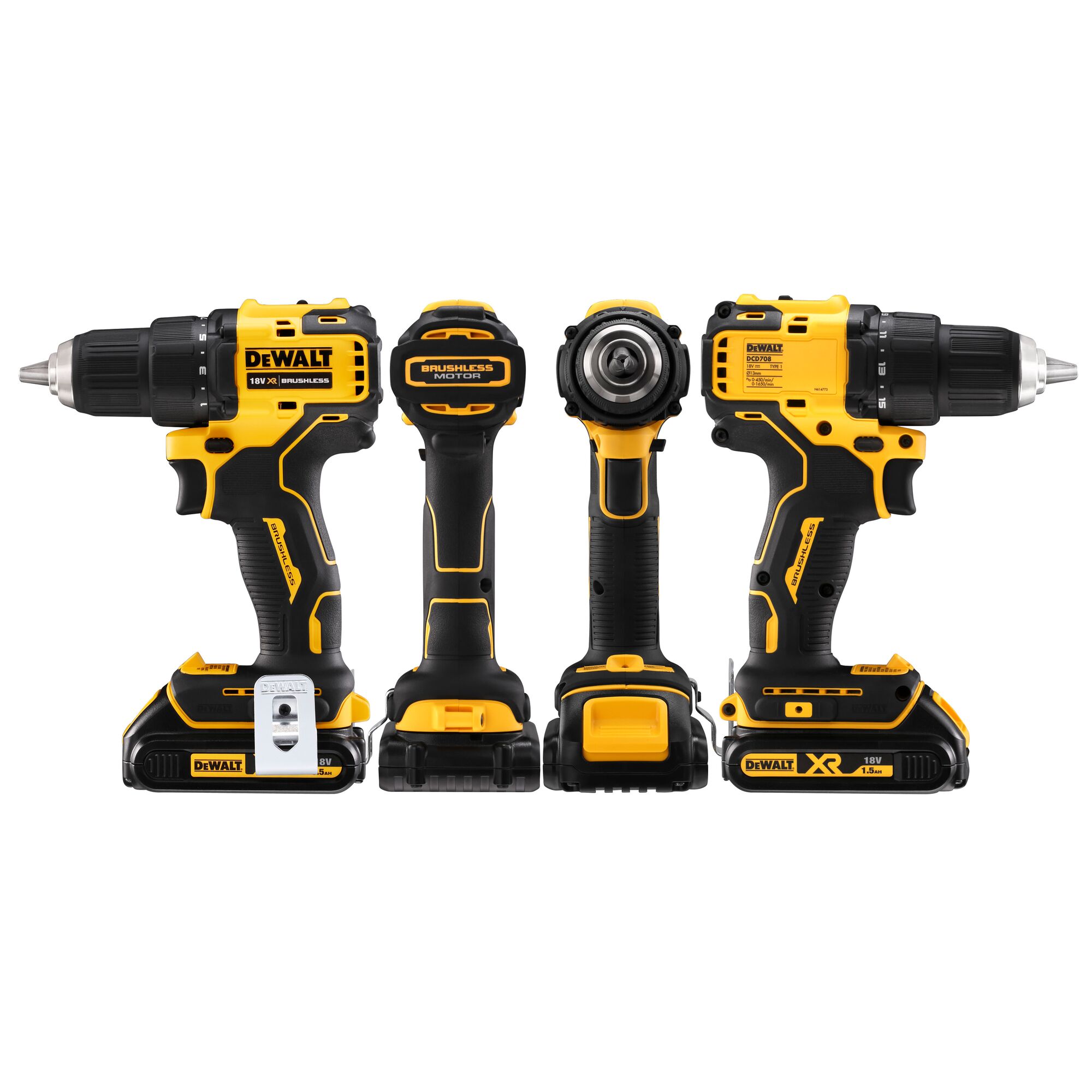 DEWALT Borstelloze Compacte Schroef-boormachine 18V XR (in TSTAK koffer, met 2x 1,5 Ah accu en XR lader) 6 DEWALT Borstelloze Compacte Schroef-boormachine 18V XR (in TSTAK koffer, met 2x 1,5 Ah accu en XR lader) - Afbeelding 6