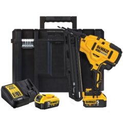 DEWALT Borstelloze Afwerktacker 18V XR 15Ga (in TSTAK koffer, met 2x 5.0 Ah accu en XR multilader)
