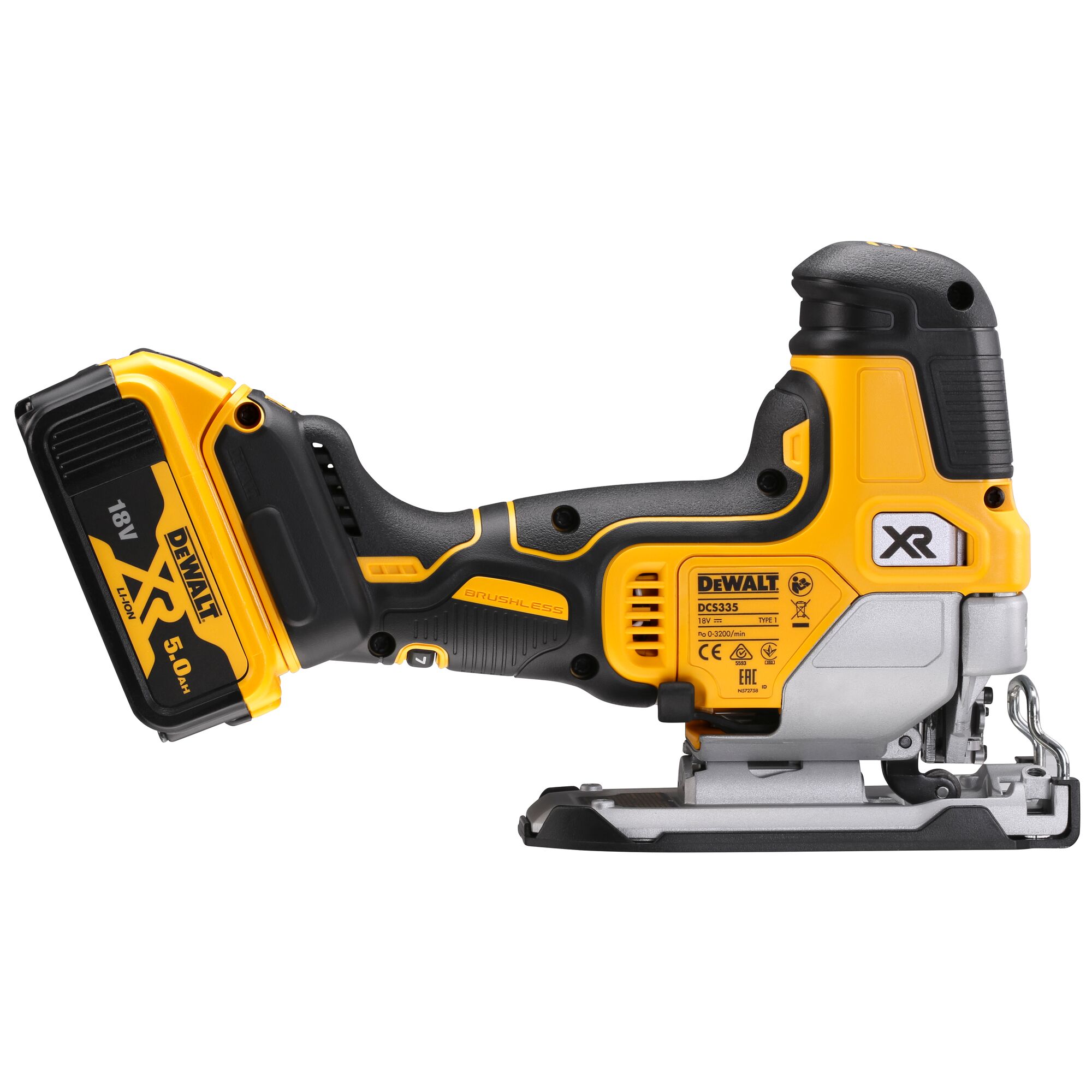 DEWALT Borstelloze Decoupeerzaag 18V XR (met 2x 5.0Ah accu en XR lader) 4 DEWALT Borstelloze Decoupeerzaag 18V XR (met 2x 5.0Ah accu en XR lader) - Afbeelding 4