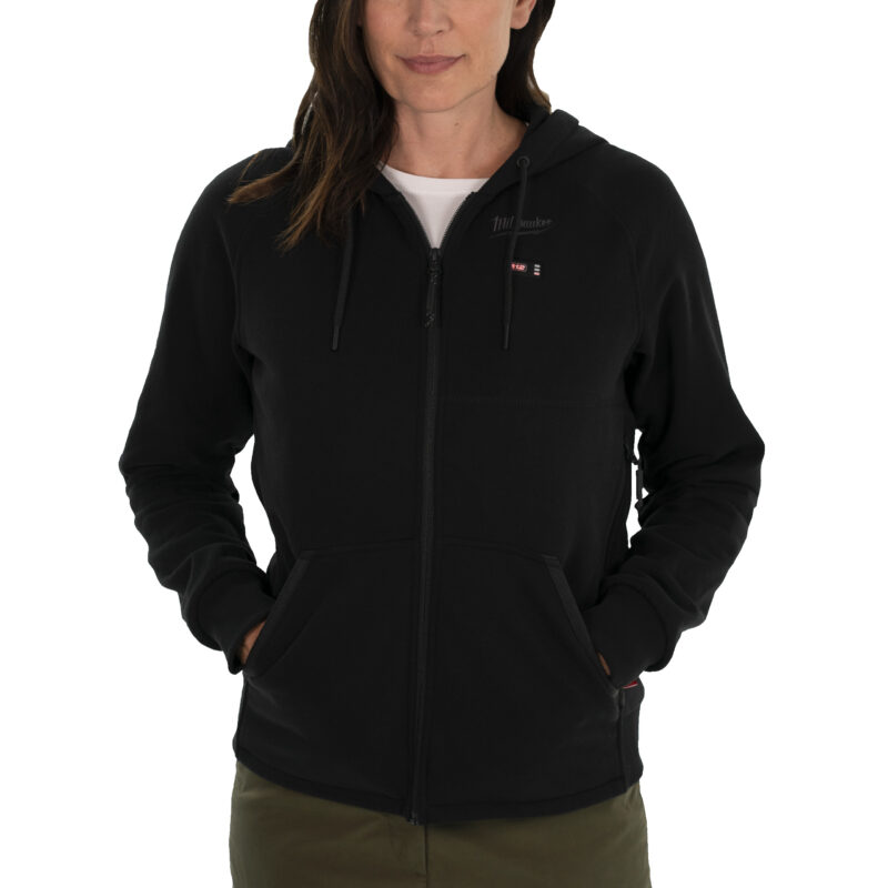 Milwaukee M12™ (L) verwarmde dames hoodie - zwart 1 Milwaukee M12™ (L) verwarmde dames hoodie - zwart