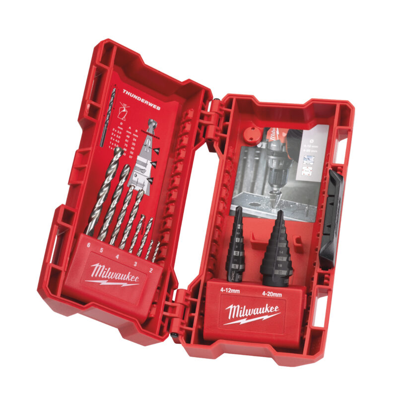 Milwaukee Combinatie stappenboor & metaalboor set (10st) 1 Milwaukee Combinatie stappenboor & metaalboor set (10st)