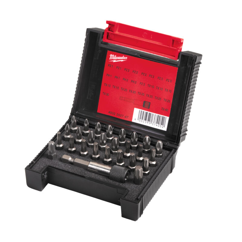 Set schroefbits (27-delig) - robuust en compact met extra vergrendeling 1 Set schroefbits (27-delig) - robuust en compact met extra vergrendeling