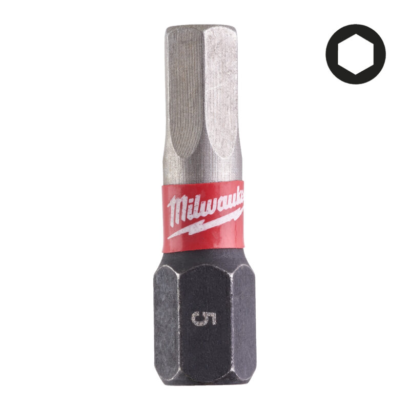 Milwaukee Hex 5 mm x 25 mm - 2st 1 Milwaukee Hex 5 mm x 25 mm - 2st