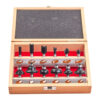 Milwaukee 12-delige bovenfrees bit set - schacht van 8 mm