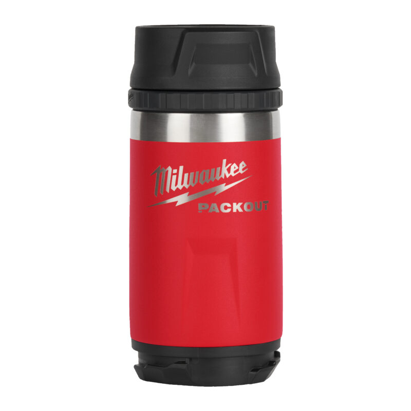 Milwaukee PACKOUT™ 355 ml fles met drinkdop rood 1 Milwaukee PACKOUT™ 355 ml fles met drinkdop rood