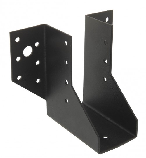 Ophangbeugel met naar buiten staande flenzen - Zwarte afwerking SAE200/46/2PB 1 Ophangbeugel met naar buiten staande flenzen - Zwarte afwerking SAE200/46/2PB